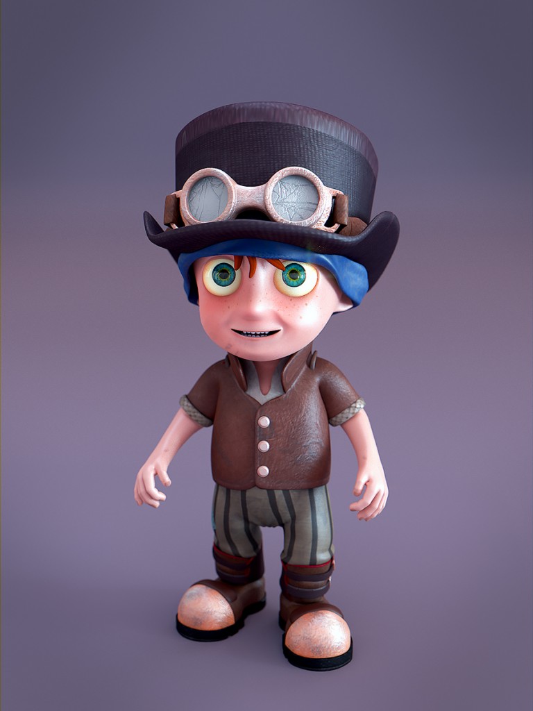 Character, little steampunk kid preview image 2